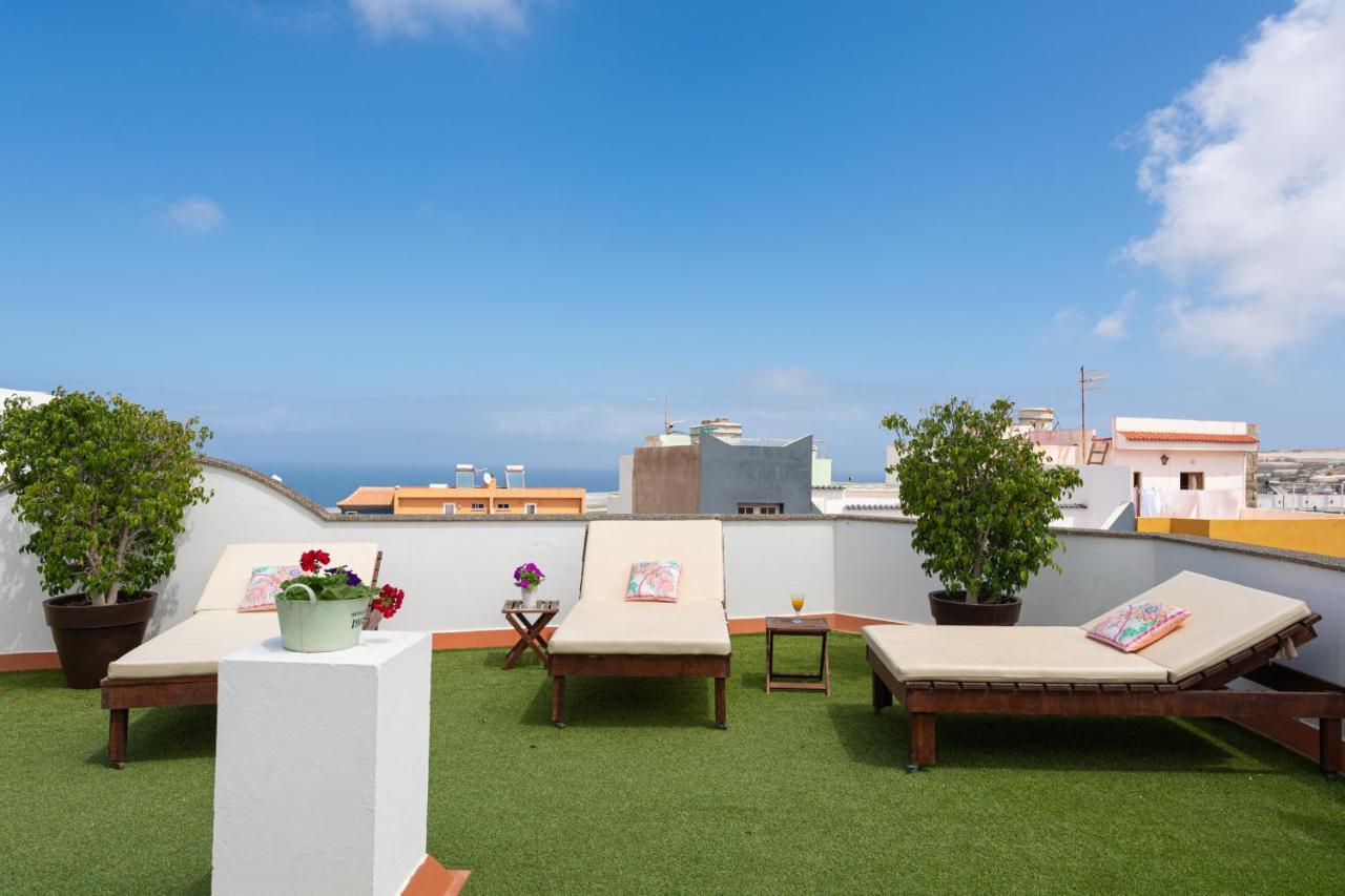 The Yellow House - Solarium - Climatized Pool Galdar Luaran gambar